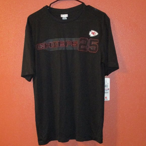 NFL NEW Kansas City Chief Men Medium Black Red Gray Graphic Short Sleeve Shirt - Picture 1 of 10